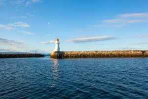 summer view of a lighthouse in Trondheim