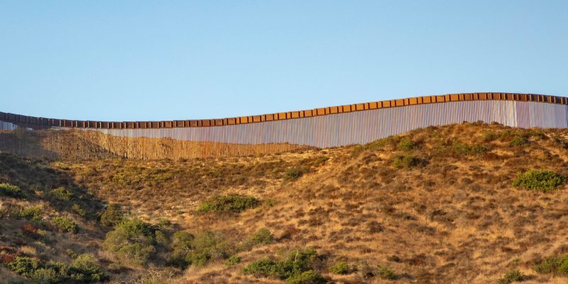 New Border Wall in San Diego near Imperial Beach CA.