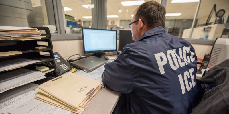 An ICE ERO officer monitors a detention facility in Buffalo, NY.